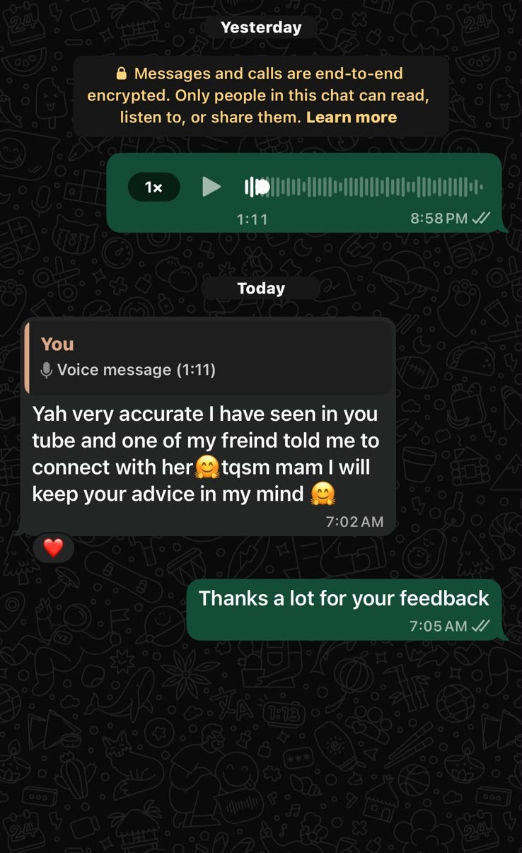 Aks Astro client feedback 10
